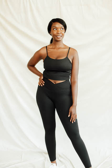 Werk Grey Criss Cross Leggings with Tummy Control to Contour Curves – Werk  Dancewear